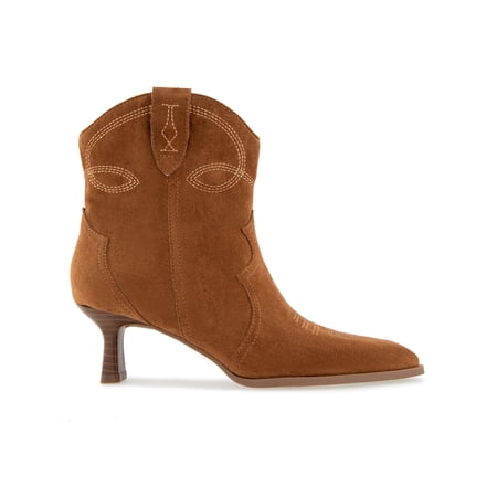 Kensie Women's Ugo Western Kitten Heel Ankle Bootie
