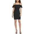 thumbnail image 1 of Kensie Womens Crepe Cold Shoulder Cocktail And Party Dress, 1 of 2