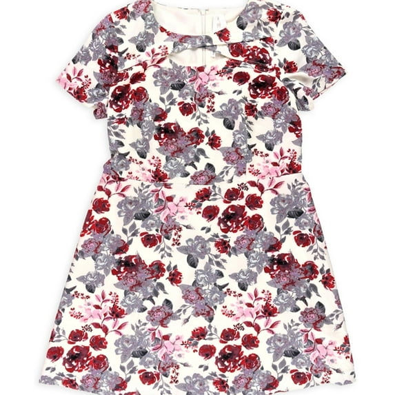 Kensie Womens Floral A-line Dress, Multicoloured, X-Large