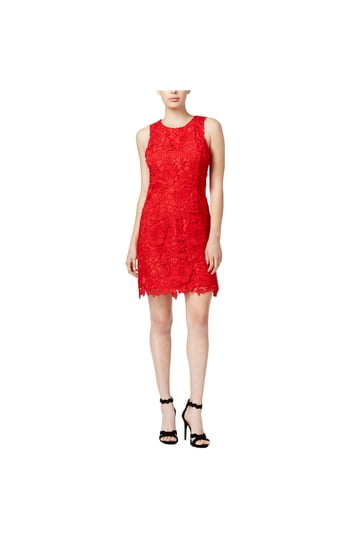 chinese dress ladies Red Dahlia Satin and Lace Mini Dress