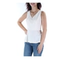 thumbnail image 1 of Kensie Womens Peplum Sleeveless Blouse Top, Off-White, Medium, 1 of 2
