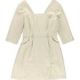 thumbnail image 1 of Kensie Womens Solid A-line Dress, Beige, Medium, 1 of 1