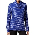 thumbnail image 1 of Kensie Womens Space Dyed Knit Sweater, Blue, Small, 1 of 3