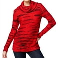 thumbnail image 1 of KENSIE Womens Red Long Sleeve Cowl Neck Tunic Sweater  Size: XS, 1 of 3