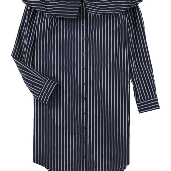 Kensie Womens Striped Mini Dress, Blue, Medium