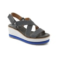 thumbnail image 1 of Kensie Womens Tia Iridescent Ankle Strap Wedge Sandals, 1 of 3