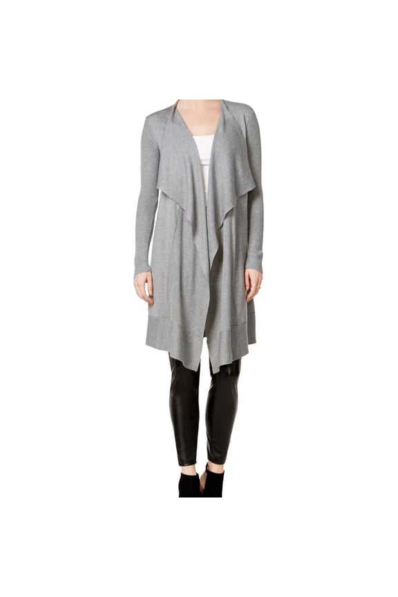 Womens Waterfall Cardigan Sweater, Grey, X-Small