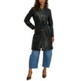 thumbnail image 1 of Kensie womens  Belted Long Jacket, m, Black, 1 of 3