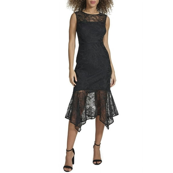 Kensie womens Embroidered Cotton Midi Dress, 4