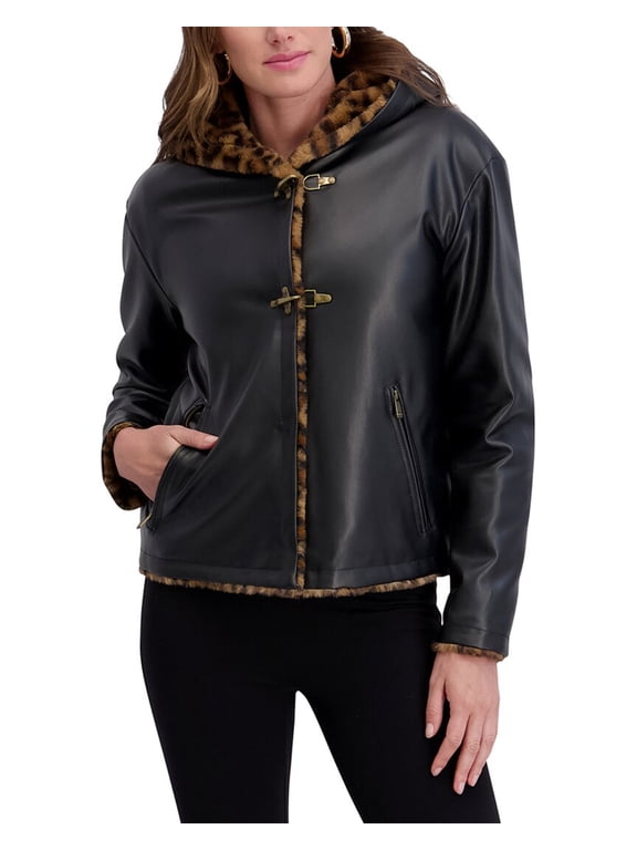 womens Fireman Toggled Jacket, XL, Black