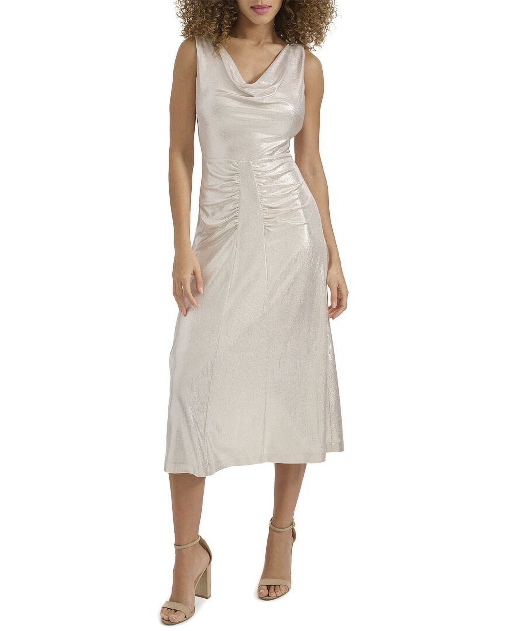 Kensie womens Foil Knit Midi Dress, 4 - Walmart Business Supplies