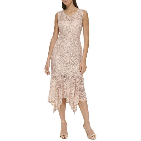Kensie womens Lace Midi Dress, 6