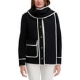 thumbnail image 1 of Kensie womens  Scarf Collar Jacket, l, Black, 1 of 3