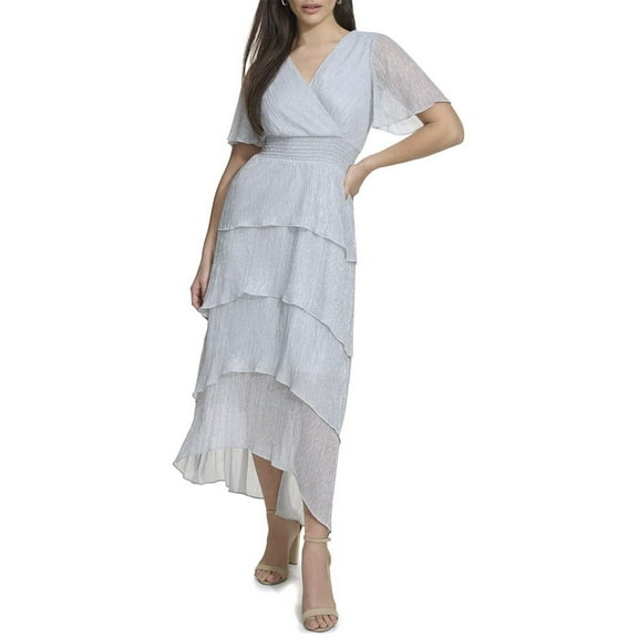 Kensie womens  Shimmer Knit Midi Dress, 8