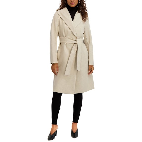 Kensie womens Wrap Coat, s, Beige
