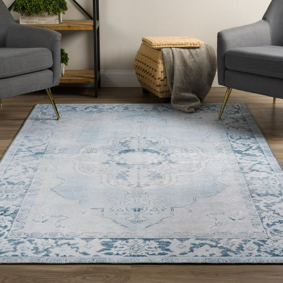 Kensington AKE36SK9X13 Blue, Area Rug