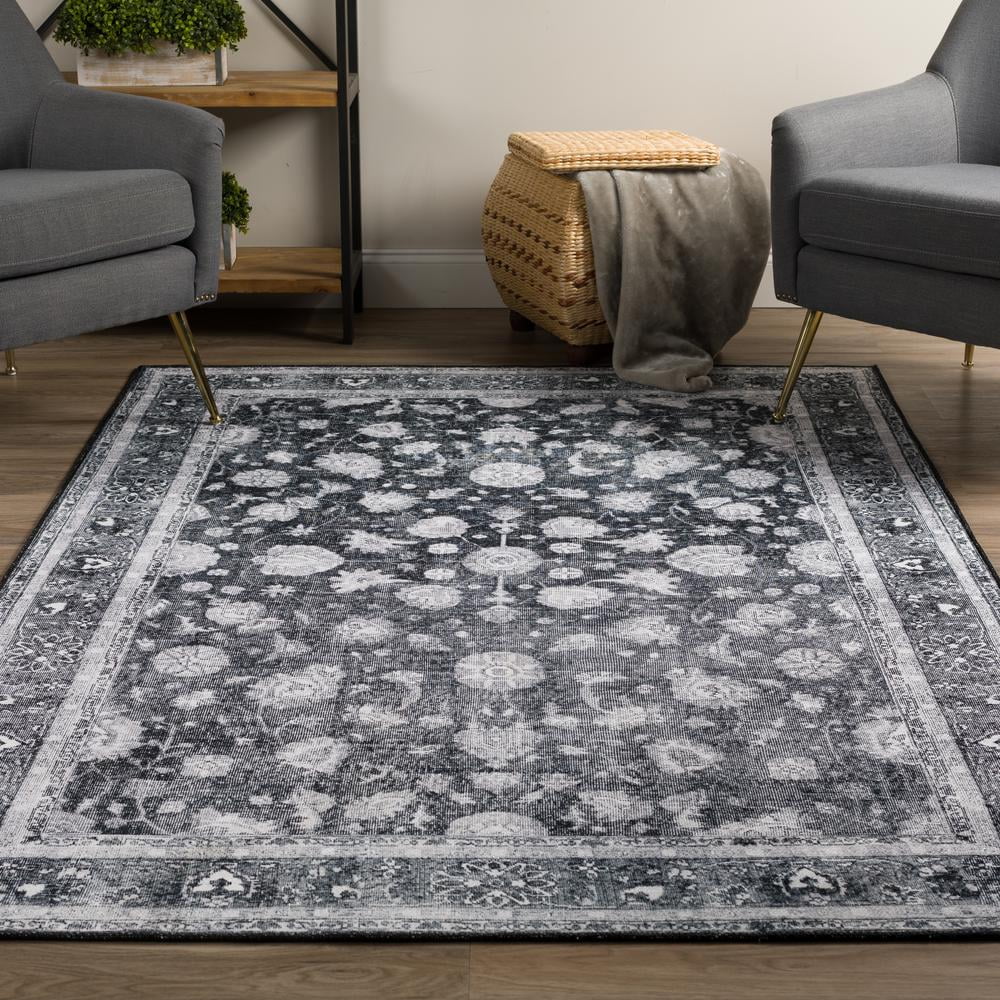 Kensington AKE37CA3X5 Black, Area Rug