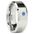 thumbnail image 1 of Kensington Beveled Blue Diamond Tungsten Wedding Band, 1 of 1