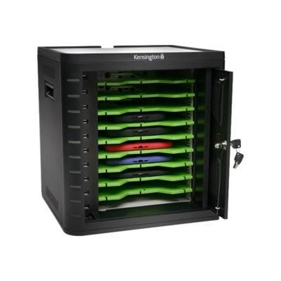 Kensington Charge & Sync Tablet Computer Cabinet - Tabletop - Black (k67862am)
