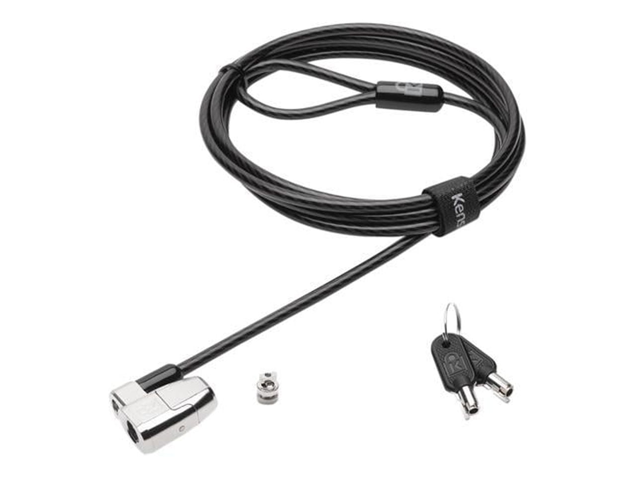 Kensington ClickSafe 2.0 Keyed Laptop Lock, 6ft Steel Cable, Silver, Two Keys