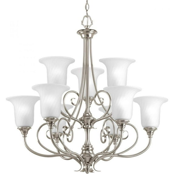 Kensington Collection Nine-Light, Two-Tier Chandelier