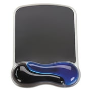 Kensington Duo Gel Mouse Pad Wrist Rest, Black/Blue