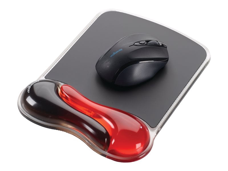Kensington Duo Gel Wave Mouse Pad Wrist Rest, Red