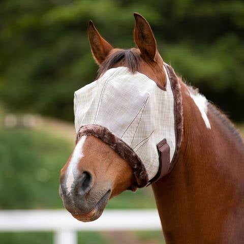 Kensington Fly Mask with Fleece Trim Large Natural
