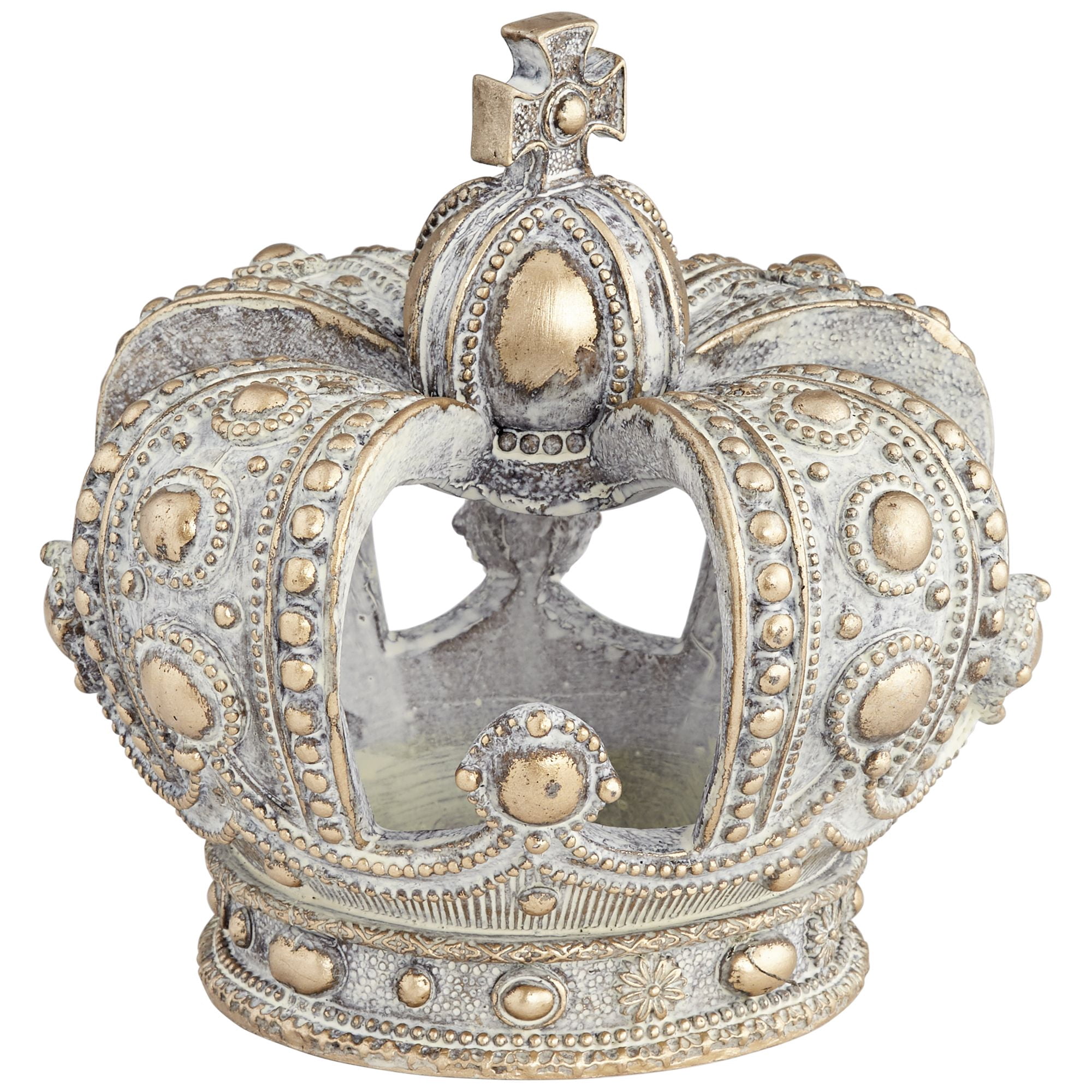 Kensington Hill Antique White Wash 6 3/4" High Crown Sculpture