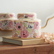 Kensington Hill Brenna Multi-Color Floral 8" Wide Round Jar with Lid