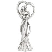 Kensington Hill Family Heart 11 1/2" High Glossy Silver Statue