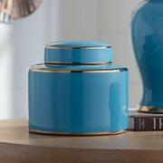 Kensington Hill Nirvana Shiny Turquoise Porcelain Round Jar with Lid