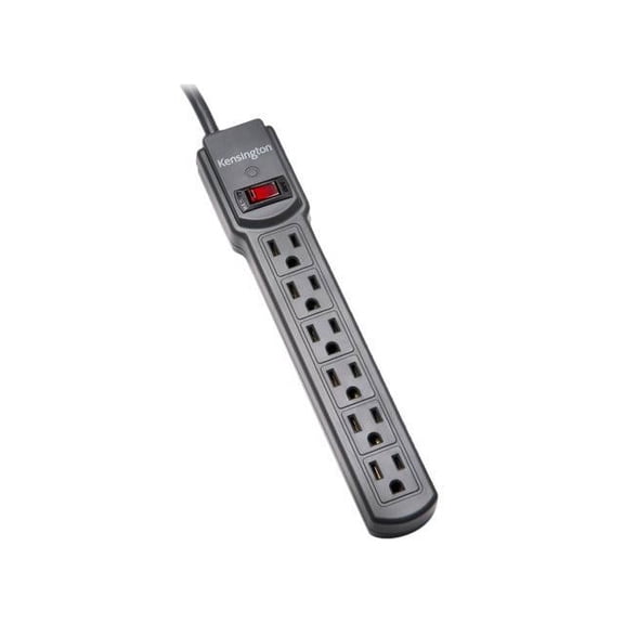 Kensington Guardian Power Strips: 6 Outlet, 4-Foot Cord (Black/Grey)