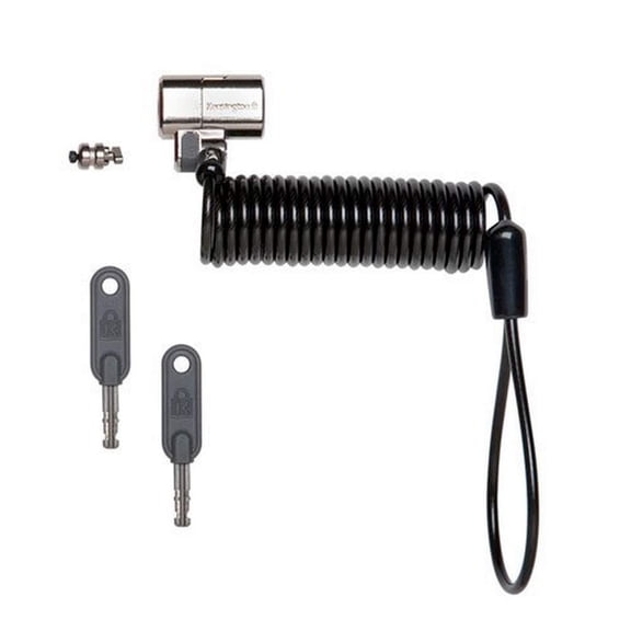 Kensington K64699US ClickSafe Portable Keyed Laptop Computer Lock,Black, Silver