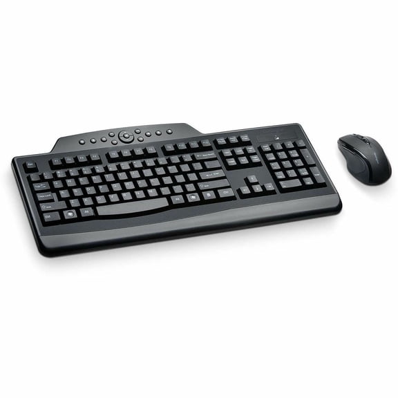 Kensington K72408USA Pro Fit Wireless Media Desktop Set with 2.4 GHz Frequency/30 ft. Wireless Range - Black
