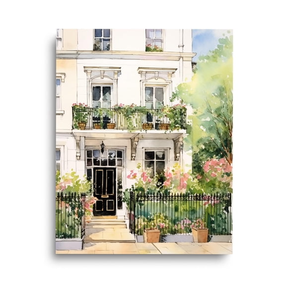 Kensington London Print, England Cityscape Wall Art, Uk Travel Poster, European Architecture Decor, British Streetscape Artwork Home Decor #3585, Unframed Poster Size 8x12