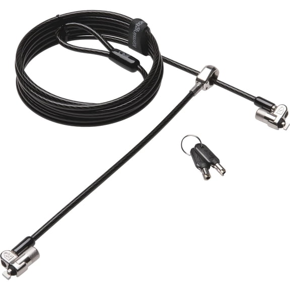 Kensington MicroSaver 2.0 Keyed Twin Cable Lock for Laptops & Other Devices (K65048WW) CA2
