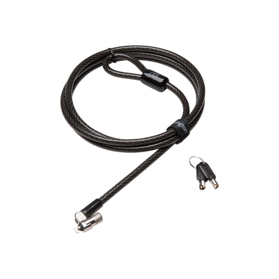 Kensington MicroSaver 2.0 Keyed Ultra Laptop Lock, 6ft Steel Cable, Black, Two Keys