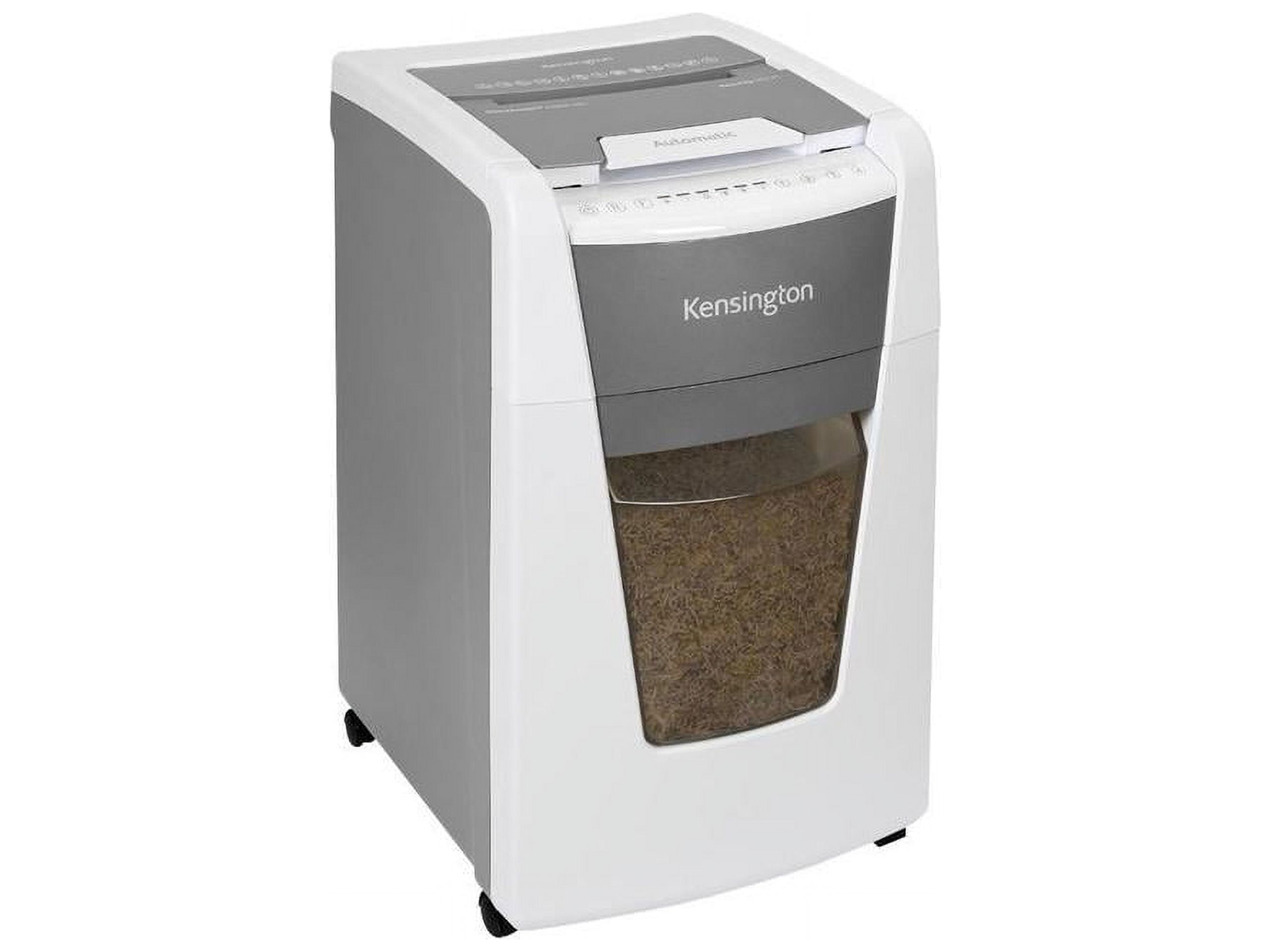 Kensington OfficeAssist Auto Feed Shredder A3000-HS Anti-Jam Micro Cut - Continuous Shredder - Micro Cut - 8 Per Pass - for shredding Paper, Staples, Paper Clip, Credit Card, Junk Mail, Glossy Paper,