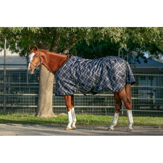 Kensington Pony Signature Turnout Blanket (80g Medium-Lite), Deluxe Black, Size: 66
