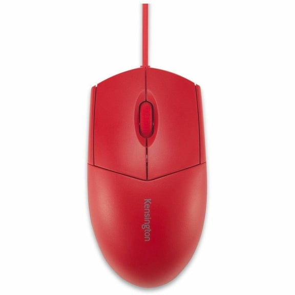 Kensington Pro Fit Wired Washable Mouse - Red - Optical - Cable - Red - USB Type A - 1600 dpi - Scroll Wheel - 3 Button(s) - Symmetrical