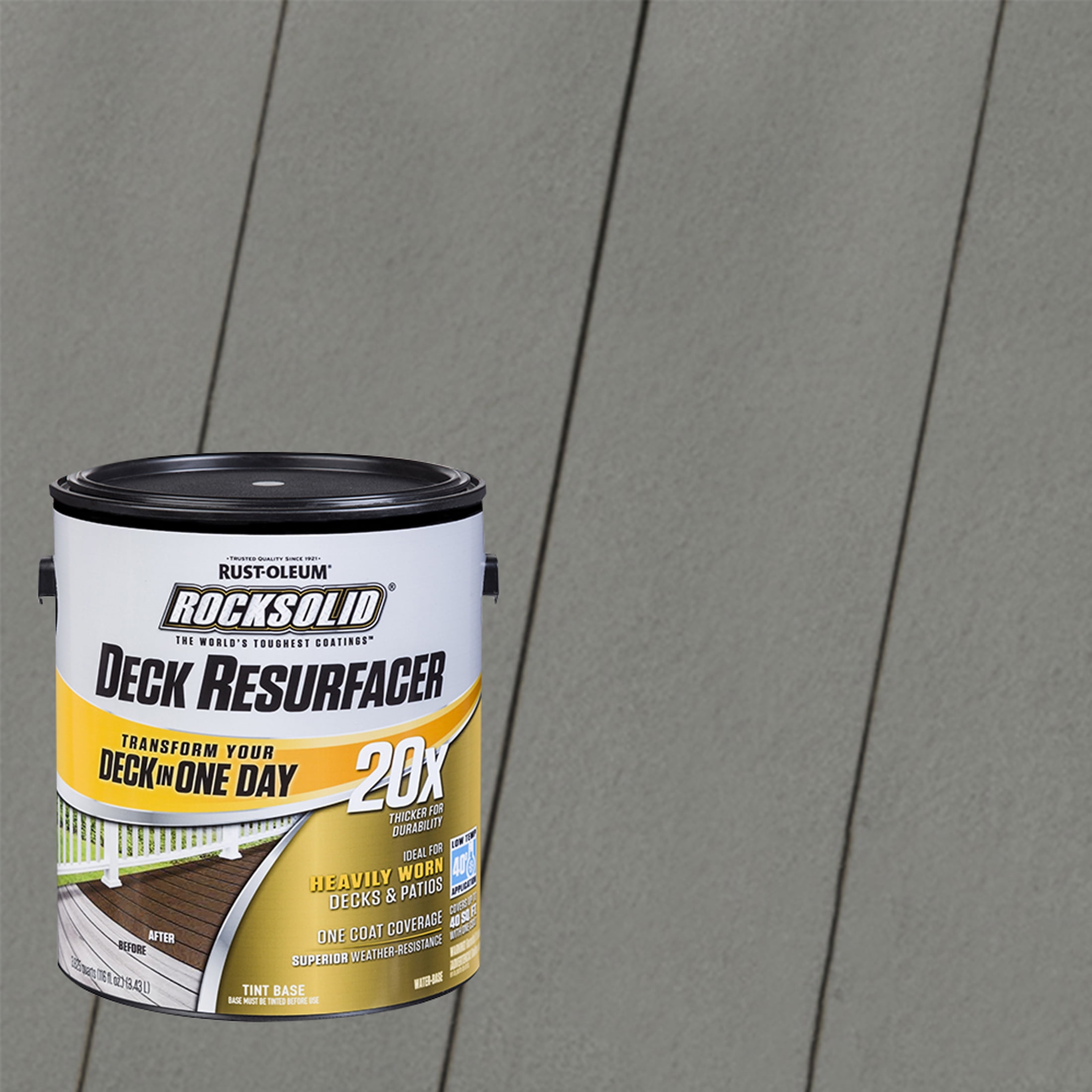 Kensington, Rust-Oleum RockSolid 20X Exterior Wood Deck Resurfacer-319387T, Gallon