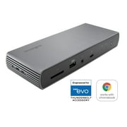 Kensington SD5700T Thunderbolt 4 Dual 4K Docking Station with 90W PD - for Notebook - 90 W - Thunderbolt 4 - 4 x USB Ports - 4 x USB 2.0 - USB Type-C - Network (RJ-45) - Speakers - Gray - Wired