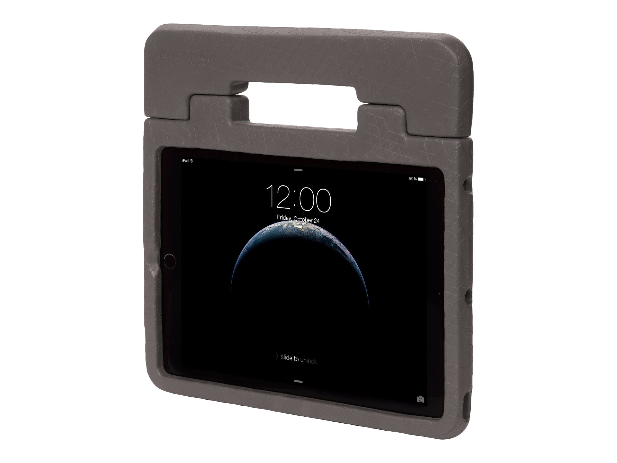 Kensington SafeGrip Rugged Security Case & Stand - Back cover for tablet - rugged - charcoal