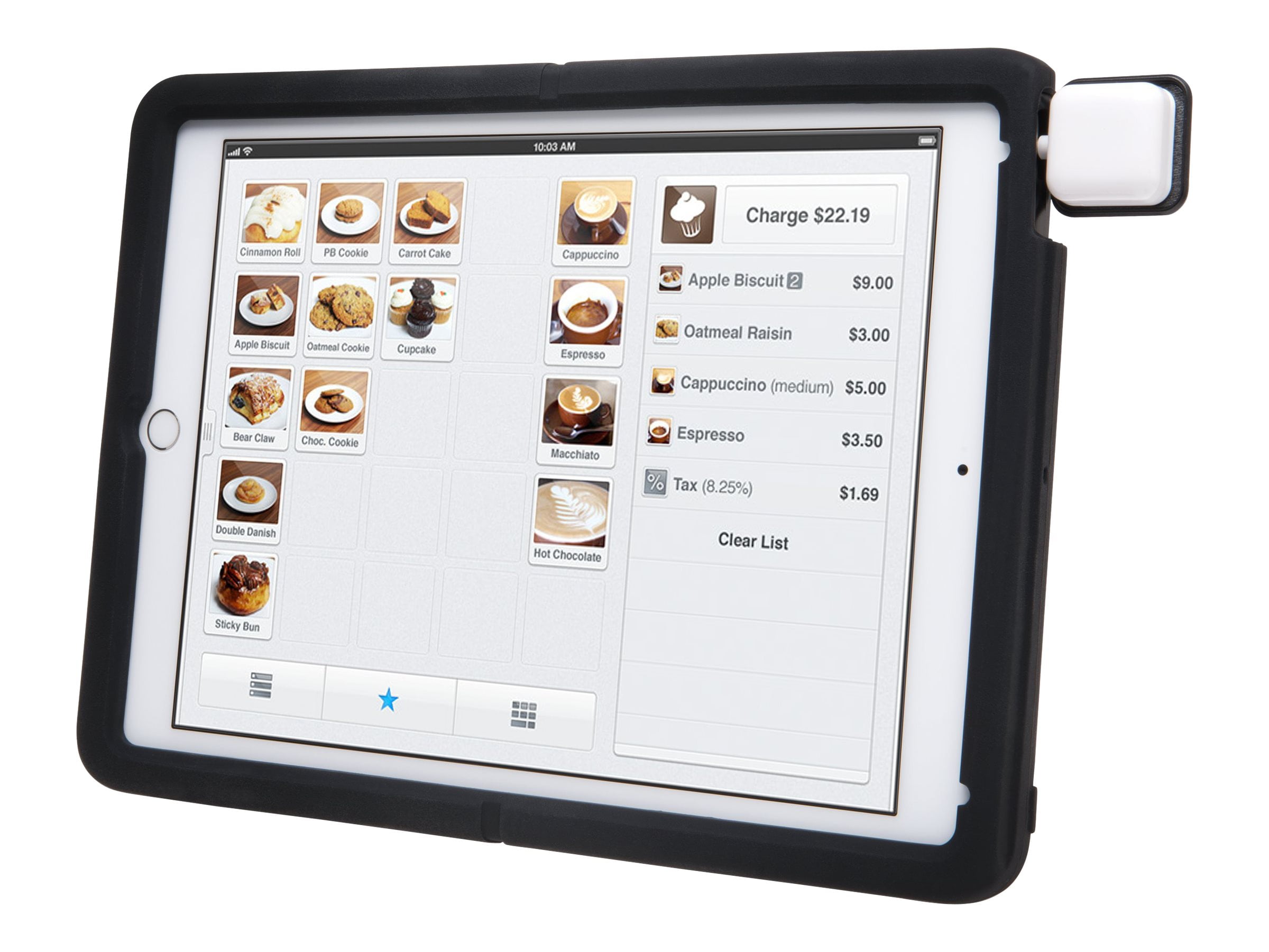 Kensington SecureBack Rugged Case for Square Readers - Back cover for tablet - rugged