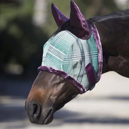 Kensington Fly Mask Fleece Trim Forelock Hole M Imperial Jade KFM321