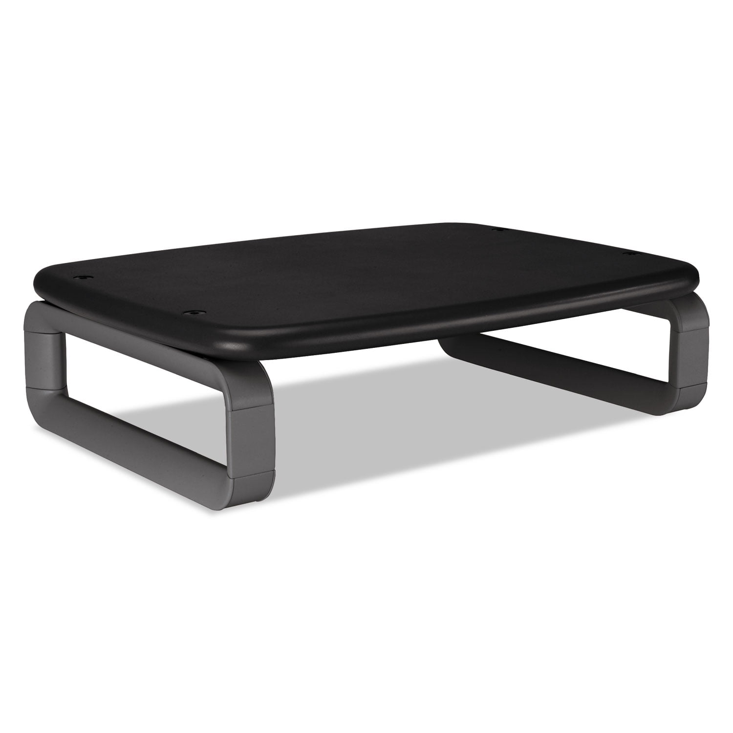 Black Adjustable Height Ergonomic Monitor Stand for 24" Screens