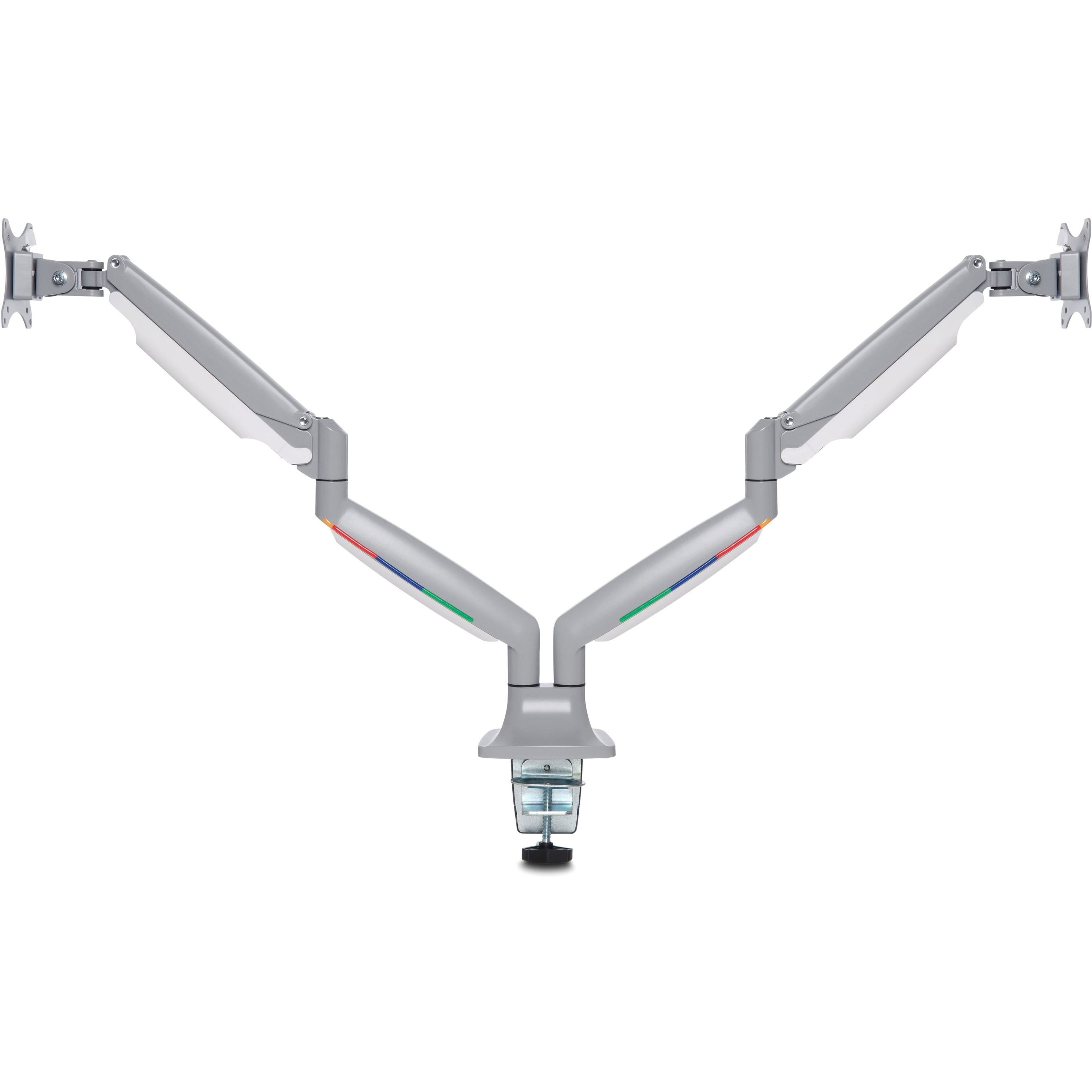Silver Dual Monitor Gas Spring Standing Desk Converter