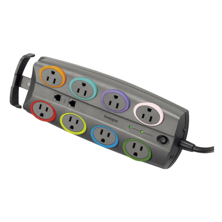 SmartSockets Premium Adapter Model Surge Protector, 8 AC Outlets, 8 ft Cord, 3,090 J, Dark Gray