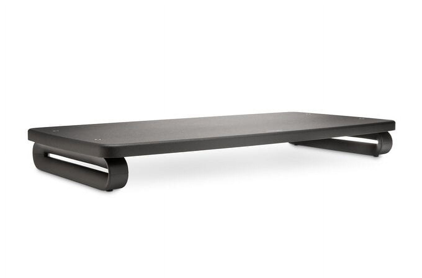 Black Adjustable Wood Monitor Stand for Desks